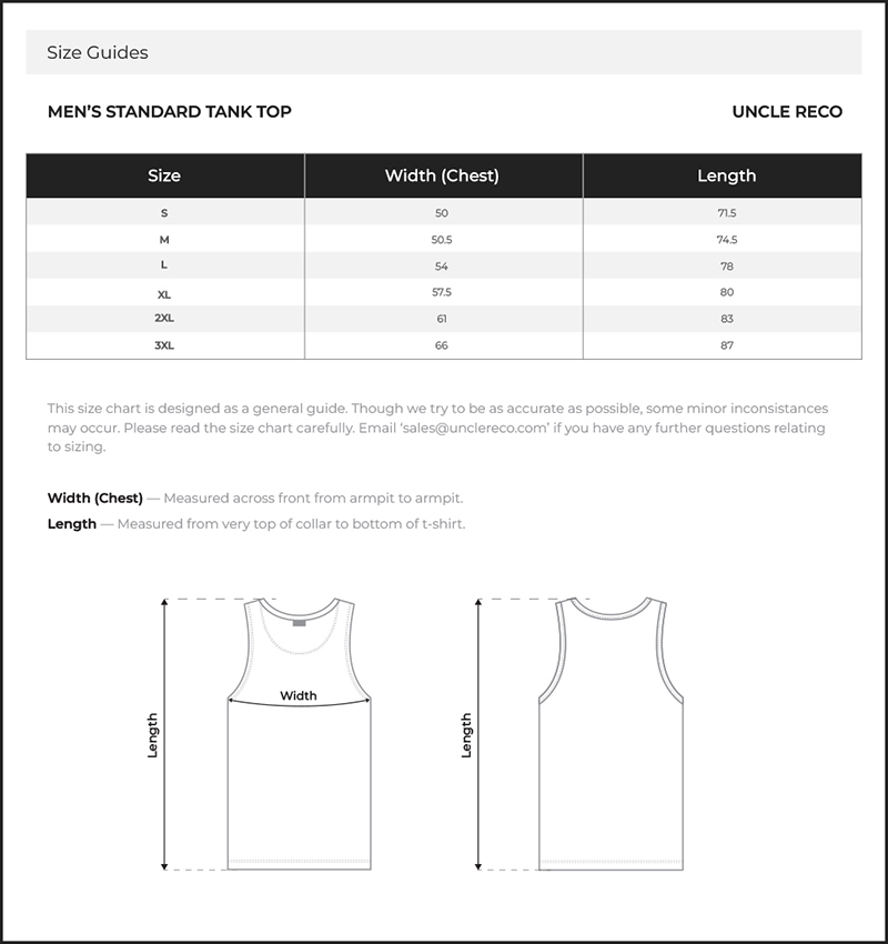 Size Chart CM